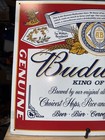 Budweiser King Of Beers Label Metal Beer Bar Wall Sign Tin Tacker 16  X 12 5   2