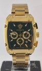 Versace Quartz Chronograph Green Dial Gp Case  date  Men Wristwatch Pre-owned