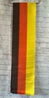 Vintage Mid Century Modern 70s Stripe Orange Yellow Table Runner Fall Cotton