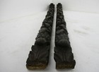 2 Pieces Antique French Carved Wood  Reclaimed Architectural Trim Pediment Salva
