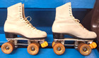 Riedell 297 Quad Roller Skates Doug- Snyder Plate Bones Artistic Wheels Womens 5