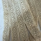 Vintage Cotton Crochet Lace Gloves - Large