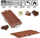 3-pack Break-apart Silicone Chocolate Bar Molds - Food Grade Non-stick Energy Ba