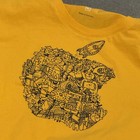 Apple Computers Adult Xl Logo T-shirt Yellow Super Soft 