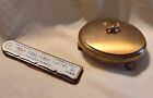 Vintage Vanity Ware  Folding Comb  Raised Gold Trinket Box jewelry Holder