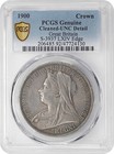 G b   Victoria  1900  1 Crown Silver Coin  Pcgs Certified  uncirculated Details 