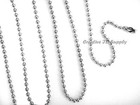Wholesale Lot Of 100 200 500 1000 Ball Chain 2 4mm 24  Nickel Plated Usa Seller