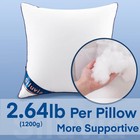 24x24 Pillow Inserts Set Of 2 Square Throw 24 Euro Pillows With 100  Cotton