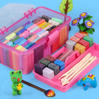 Polymer Modeling Clay For Kids Diy Starter Kits  62 Color Oven Baked Model Clay 