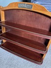 Franklin Mint Precision Models Wood Wall Display Shelf 3 Shelves   Metal Emblem