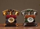 Figurine Tabletop Home Office Decor Art European Vintage Telephone Resin Statue