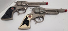 Vintage Hubley Texan Jr  Cap Guns W white Jeweled Studded Holster