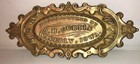 Waverly  Iowa Antique Brass Advertising Furniture Plaque   S h  Curtis    Small