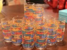 Set Of 12 Vintage 1970s Pepsi Cola Libbey Retro Stripe Logo Glasses Original Box