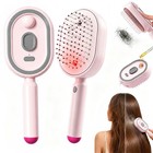 Electric Steam Hair Straightener Brush Rechargeable Anti Frizz Detangling Usa