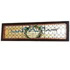 Antique Large American Stained  Jewelled  Leaded Glass Window C  1890