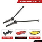 2x  45 Steel Cvd Driveshaft Set Complete For Losi 1-10 22s 2wd No Prep Drag Car