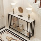 Modern Sintered Stone Console Tale Heavy Duty Entryway Storage Display Table 