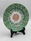 Antique 19th C  Bok Choy Chinese Cabbage Butterfly Plate 7 1 4  