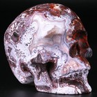 3 0  Mexico Crazy Lace Agate Carved Crystal Skull  Realistic  Crystal Healing