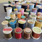 Vintage Sewing Thread Wood   Plastic Spools Lot Of 110