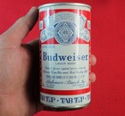 Budweiser Tab Top U Tab Beer Can Straight Wide Seam Nice
