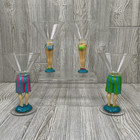 Vintage Lot Of 4 Bikini Swimsuit Bottom Novelty Martini Glasses Plastic