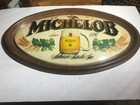 Michelob Beer Vintage Sign   Oval Bubble Glass   1970 s