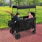 2-seat Stroller Wagon With 5-point Harnesses  Kids Wagon Stroller With Sunshade 