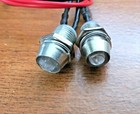 2 Super Bright Bbt 12 Vdc Red Led Indicator Lights In Stainless Steel Bezels
