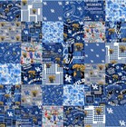 Ncaa Kentucky Wildcats Cheater Quilt Top 100  Cotton Fabric 60  X 60  You Quilt