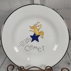 Pottery Barn Christmas Reindeer Comet On Star 8 5 In Plate Made In Japan Retired