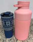 Brumate 65oz Rotera Water Bottle Guava   25oz Nav Alpine Knit