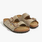 Birkenstock Arizona Suede Taupe Soft Footbed Sandals Men s Shoes Regular wide