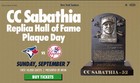 Cc Sabathia Hof  Plaque New York Yankees In Hand 9 7 25