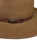 Usa-made X Unbranded Brown Wool Felt Western Fedora Cowboy Summer Sun Hike Sz M