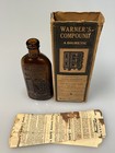 Antique Warner s Safe Nervine Glass Bottle Original Box  Apothecary Pharma Rare