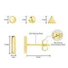 925 Sterling Silver Stud Earrings Fr Women Men hypoallergenic Earrings Stud  14