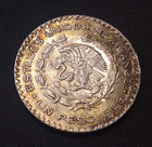 1966 Mexico Peso Bu Uncirculated Toning Morelos Large Silver World Type Coin