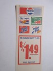 Vintage Pepsi Mountain Dew Pepsi Free Pricing Tag