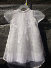 Baby Girl Toddler Vintage White Dress Lace Tulle Embroidered W jupons   Cover Up