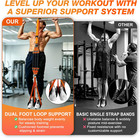 Pull Up Assistance Bands 225lbs  3 Heavy Duty Resistance Bands  Dual Foot Rest