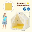 Large Play Tent  Kids   Toddlers Playhouse With Washable Cotton Mat  Star Lights
