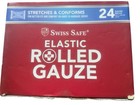 Brand New Swiss Safe Elastic Stretch Gauze Rolls  24-pack  4in X 8 Yards