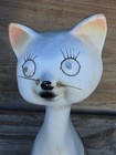 Vintage Mcm Rare Kreiss Ceramic Long Neck Siamese Cat Mid Century Japan Figurine
