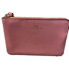 New Coach Corner Zip Wristlet In Crossgrain Leather