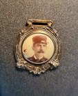1800 s Fireman Fire Department Foreman Mourning Picture Watch Fob Uniform