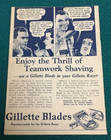 1936 Vintage   Sing With Gillette  community Sing  Song Book   Safety Razor