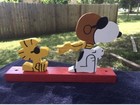 Snoopy Flying Ace Mailbox Fence Topper Outdoor Wood Handmade New