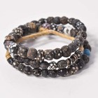 Skunk Venetian Excavated Black Trade Beads